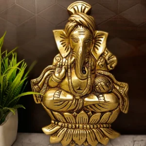 Brass Lotus Ganesha