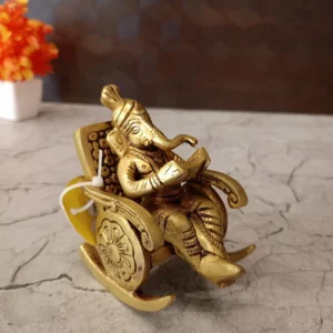 brass chair ganesha idol 3 inch