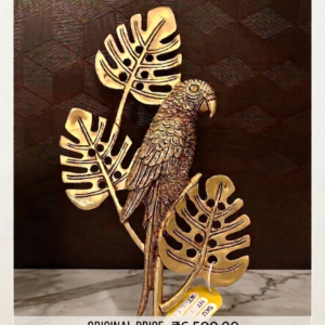 Brass Parrot Wall Mount 12.5 Inch