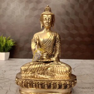 Brass Buddha Idol 8 Inch