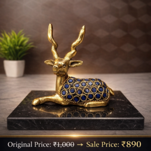 brass fine art elephant statue 2.5 inch