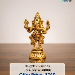Premium Brass Mini GaneshaIdol 1 Inch