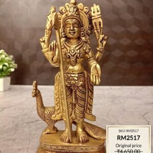 Brass Murugan Idol 8.5 Inch