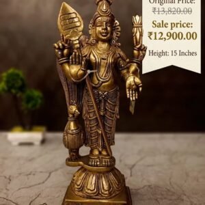 handcrafted Brass Murugan Idol 15 Inch