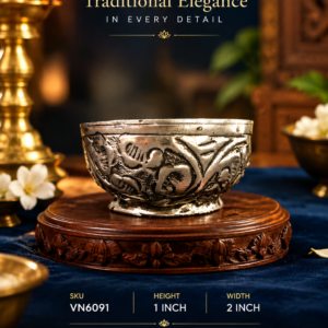 German Silver Small Kumkum Bowl for pooja and traditional gifting