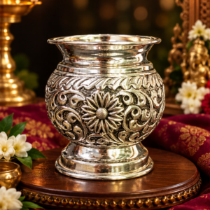 German Silver Antique Finish Flower Kalasam