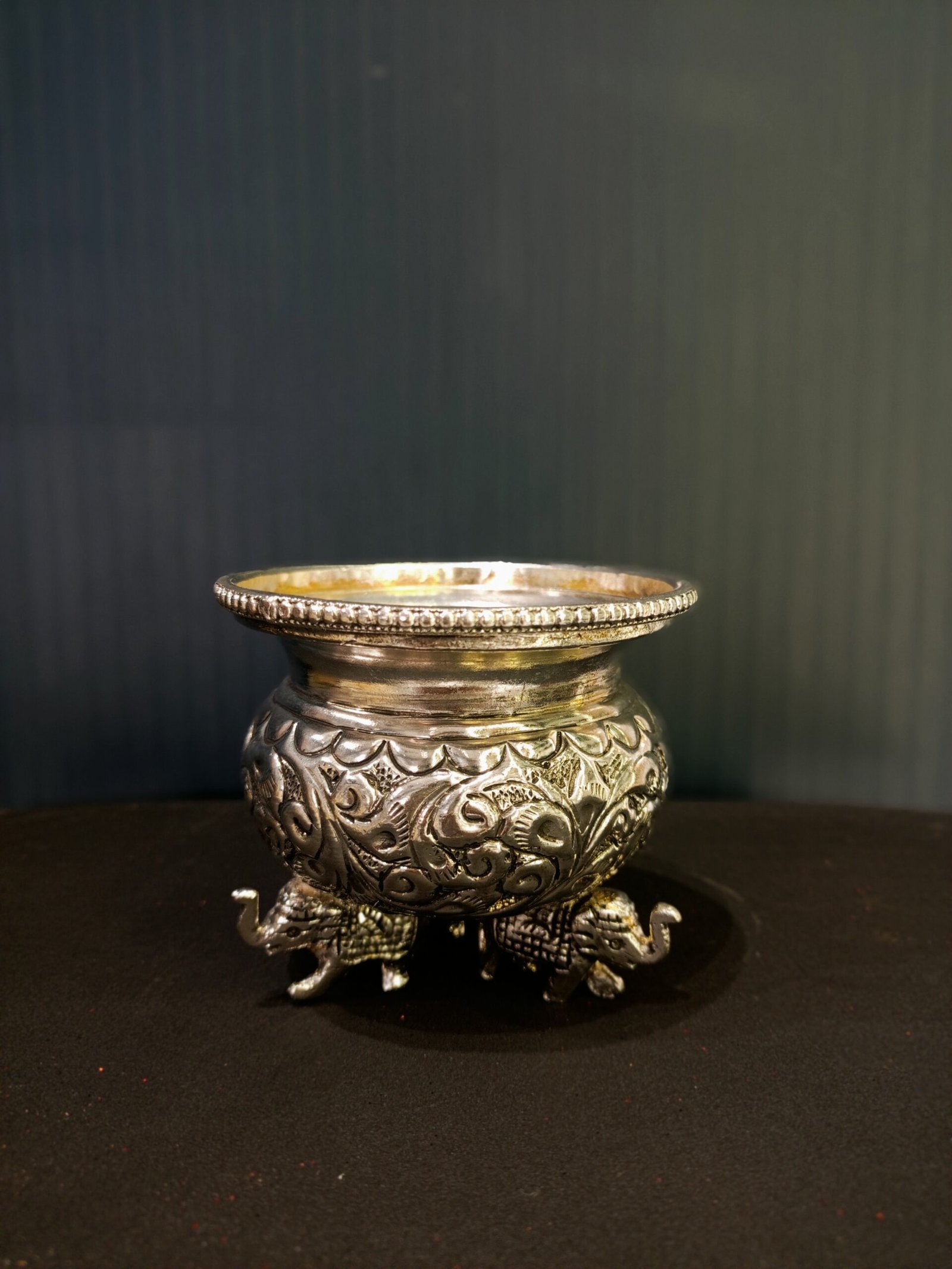 German Silver Elephant Stand Bowl - Image 2