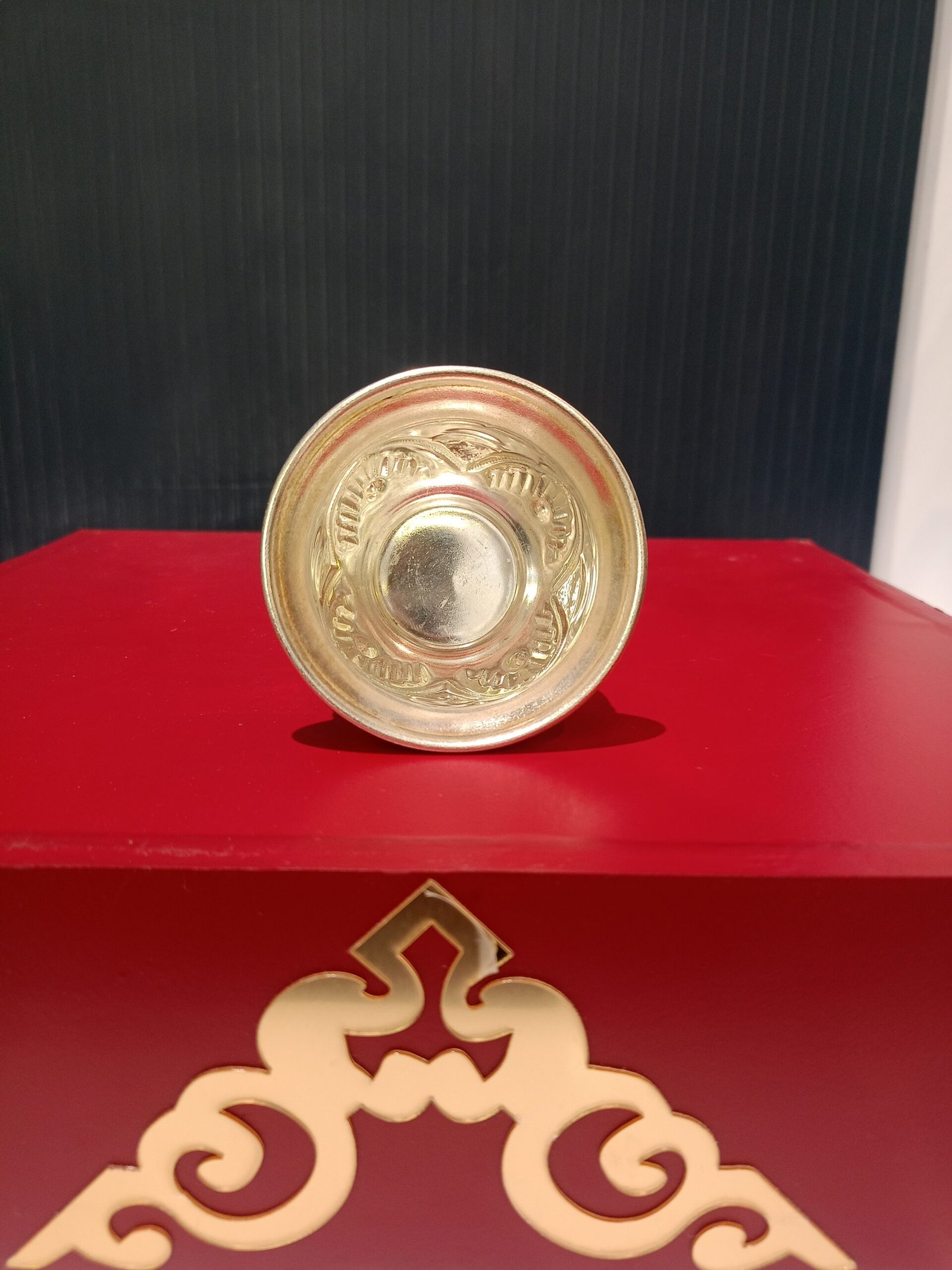 Premium German Silver Kumkum Holder for Pooja