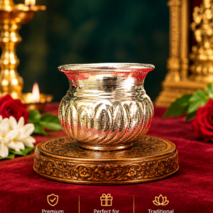 an Silver Flower Designed Kalasam – 7 Elegant & Premium Pooja Décor Ideas