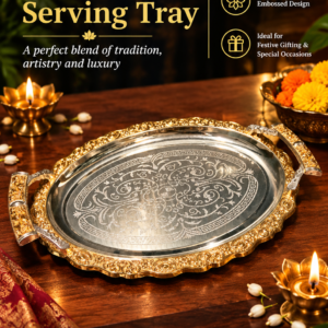 Dual-Tone Festive Serving Tray