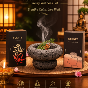 Crystal stone diffuser luxury wellness set for premium gifting